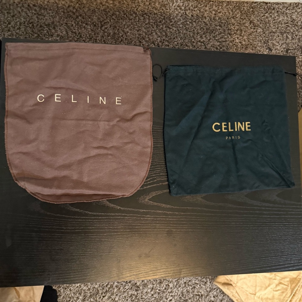 Celine Brown and Black Dust Bags